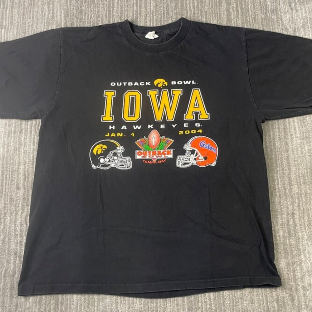 Vintage 2000s Iowa Hawkeyes Florida Gators Outback Bowl Tampa Bay Football shirt